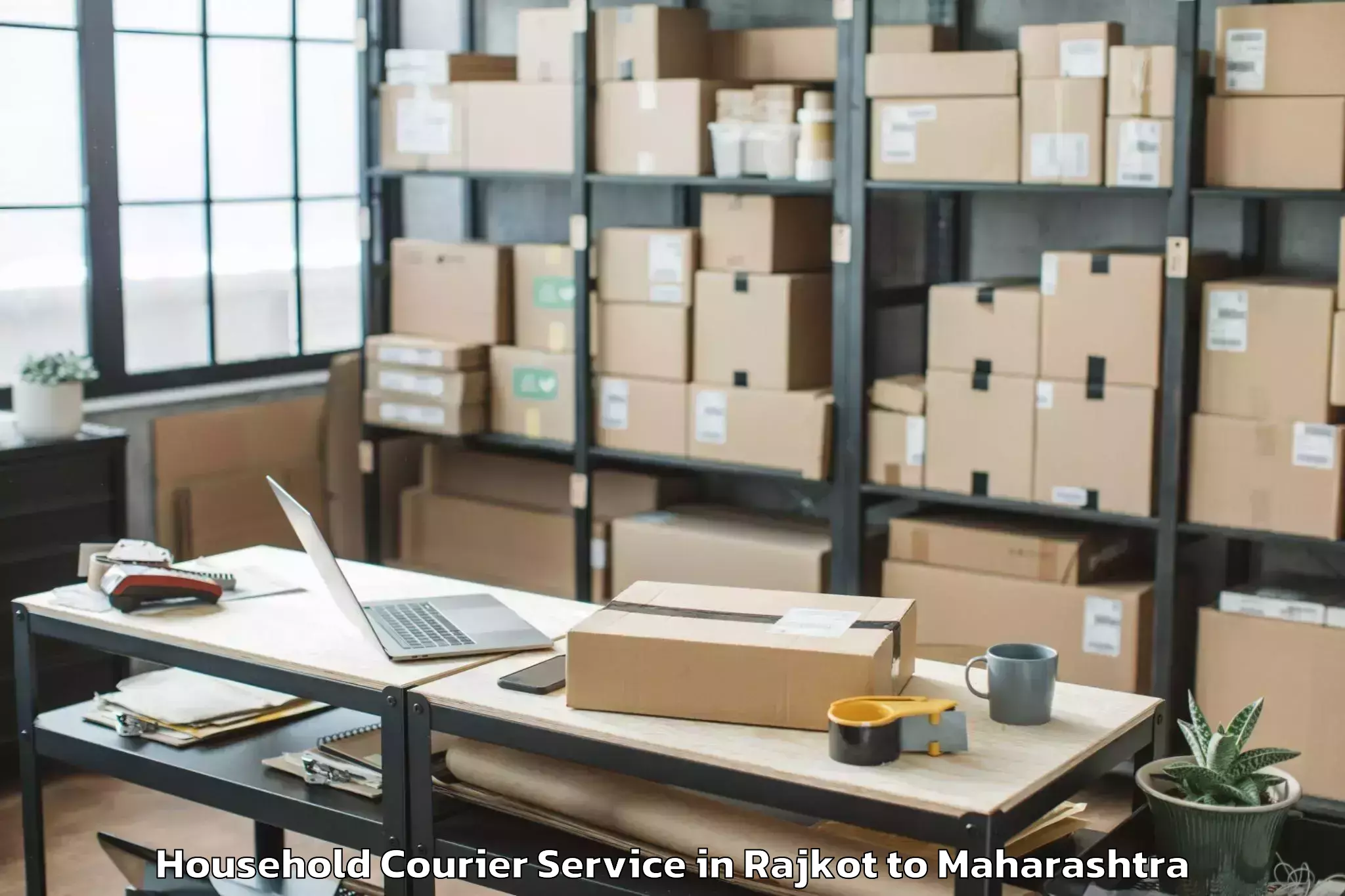 Easy Rajkot to Latur Household Courier Booking